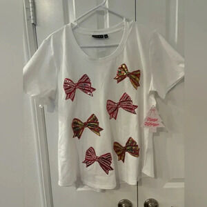 Joei And I Bow T-shirt Women’s Size XL NWT